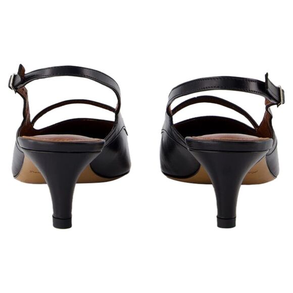 Pointy Sling Back - Maison Kitsune - Leather - Black - Picture 3 of 4